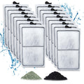 Zuqqony 15 Pack PF-S Filter Cartridges Compatible with Silenstream PF10 Power Filters, Remplacement Aquarium Carbon Cartridge with Zeolite