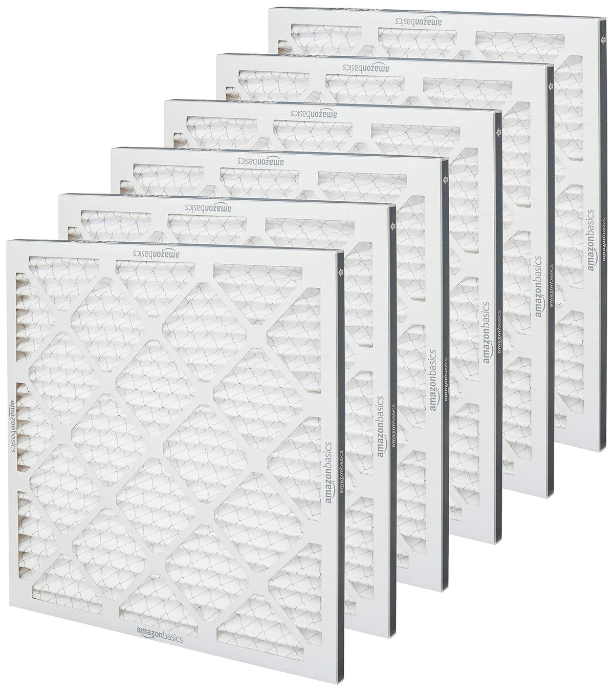 Amazon Basics 20x20x1 Air Filter 6-Pack, MERV 11 AC Furnace Filters, Dust, Pet, Allergen Control , Electrostatic (Actual Size: 19.75 x 19.75 x .75)