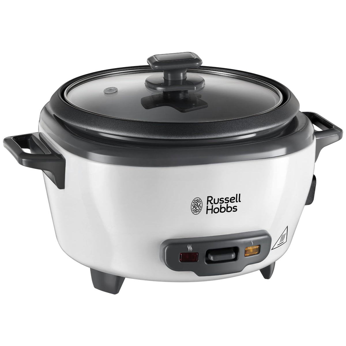 Russell Hobbs Rice Cooker, 1.2kg, 6 Portion - 145g per Serving, 300W, 27030 | Removable Non-Stick Bowl, Dishwasher-Safe Bowl and Lid, Steamer Basket, Measuring Cup and Spoon Included, Energy Saving
