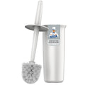 MR.SIGA Toilet Bowl Brush and Holder for Bathroom, White, 1 Pack | Toilet brush and holder set, compact plastic toilet brush, toilet bowl cleaner brush, space saving