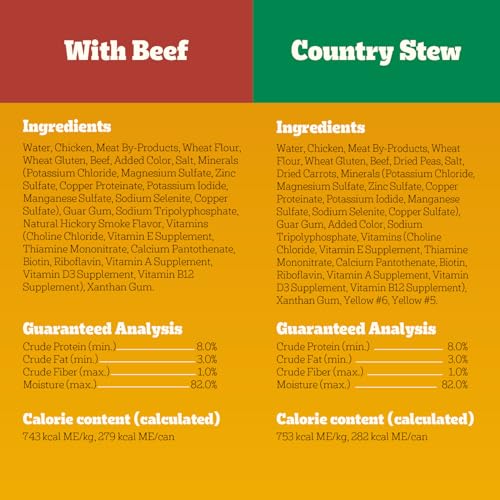 Pedigree Choice Cuts Wet Dog Food, Beef & Country Stew, 13.2 oz, 12 Count | Beef & Country Stew flavors, 100% complete & balanced, 50%+ water for hydration, made with real beef, choice cuts in gravy