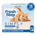 Fresh Step Advanced Simply Unscented Multi Cat Clumping Cat Litter, 18.5 lb | Formulated with No Added Dyes or Fragrances, Ammonia Block Technology, Low Dust, Compatible with Most Automatic Litter Boxes