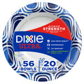 Dixie Ultra Large Paper Bowls 20 Oz, Disposable Bowls, 56 Count | Disposable paper bowls for breakfast, lunch, and dinner; microwave safe serving bowls for easy cleanup, compostable