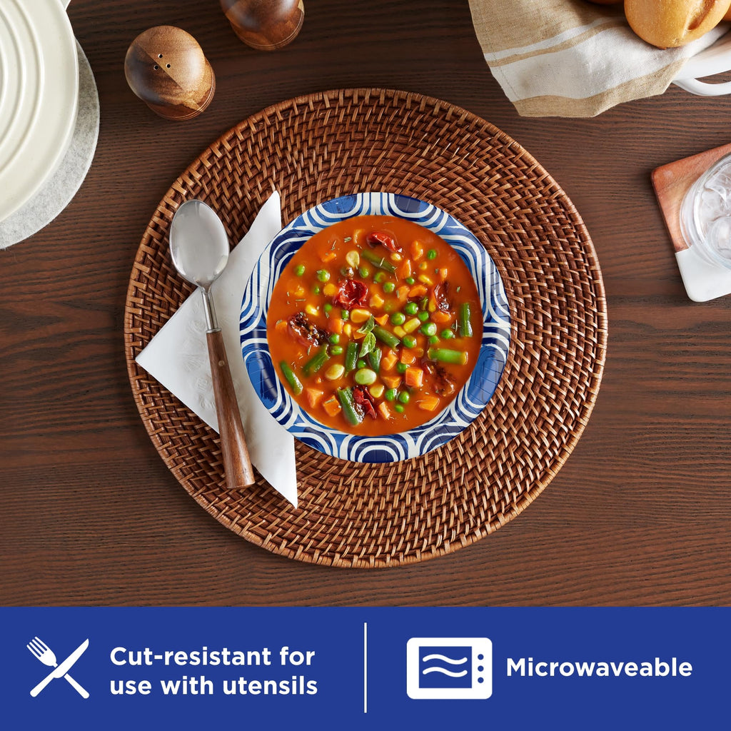 Dixie Ultra Large Paper Bowls 20 Oz, Disposable Bowls, 56 Count | Disposable paper bowls for breakfast, lunch, and dinner; microwave safe serving bowls for easy cleanup, compostable