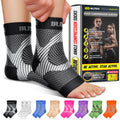 BLITZU Compression Socks for Plantar Fasciitis, Foot, Arch & Ankle Support | Open Toe Ankle Brace, Women & Men, Stabilizing Sleeve Wrap, Achilles Tendonitis, Neuropathy, Arthritis, Swelling & Heel Pain